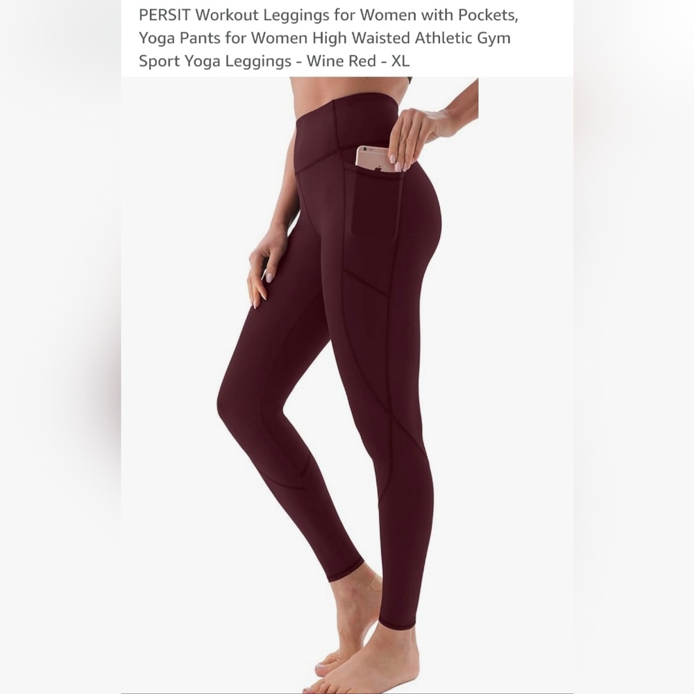 Persit leggings. Wine color. Size XL.